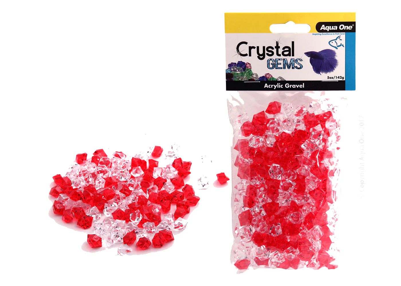 Aqua One Crystal Gems Acrylic Betta Gravel 145g 15mm - dicontinued - Image 2