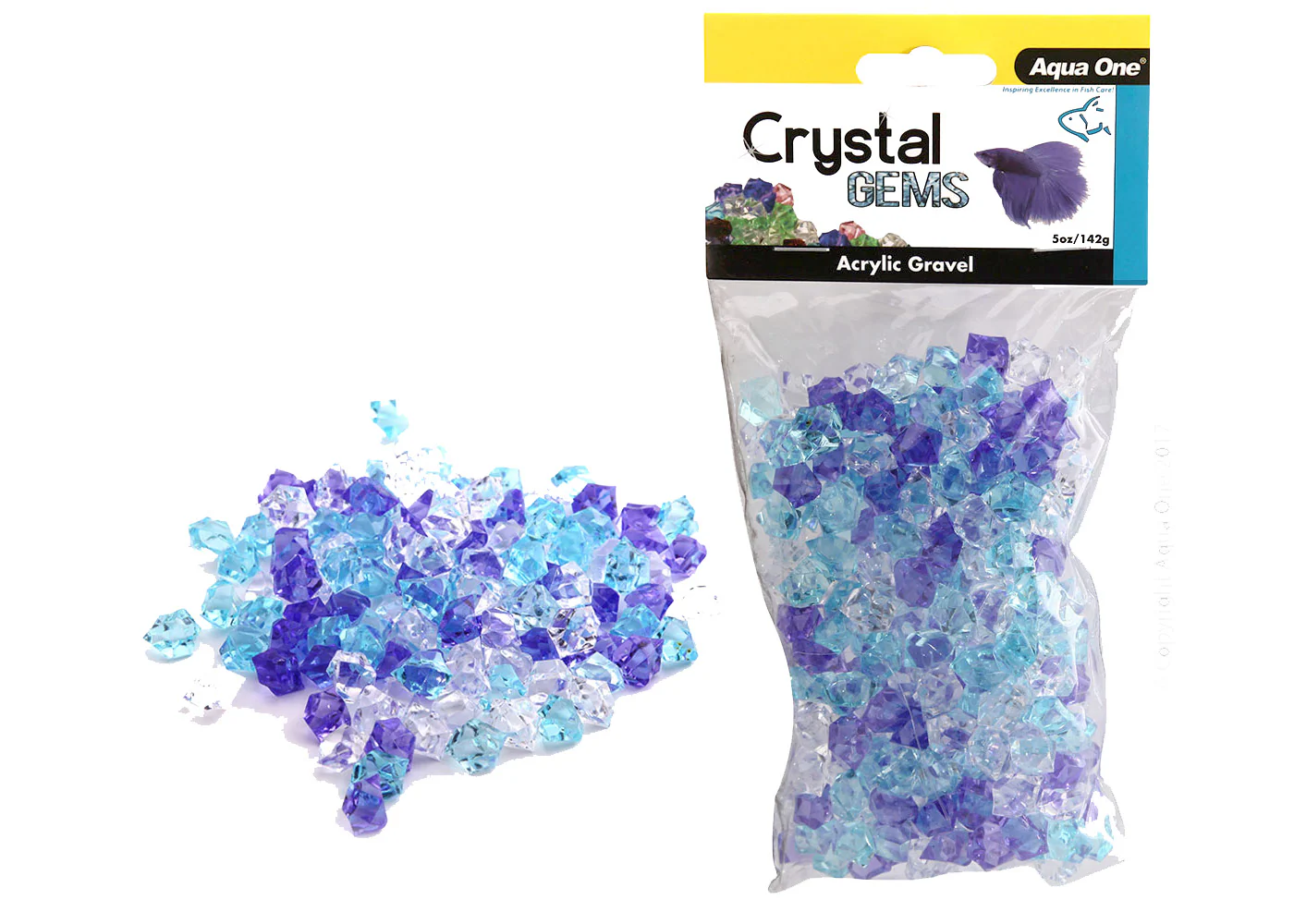 Aqua One Crystal Gems Acrylic Betta Gravel 145g 15mm - dicontinued - Image 3