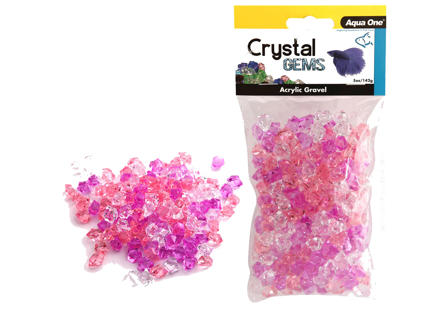 Aqua One Crystal Gems Acrylic Betta Gravel 145g 15mm - dicontinued - Image 5
