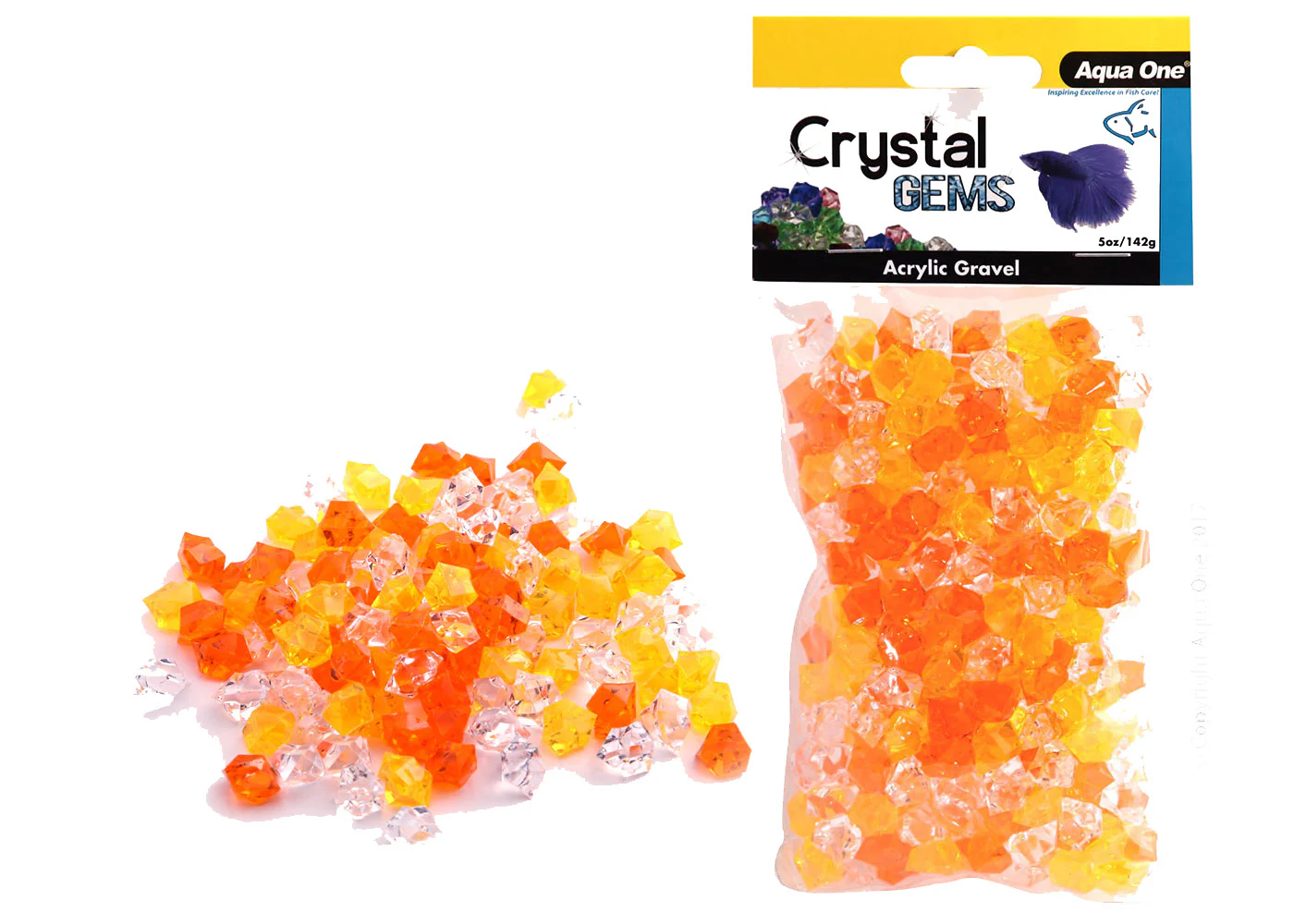 Aqua One Crystal Gems Acrylic Betta Gravel 145g 15mm - dicontinued - Image 6