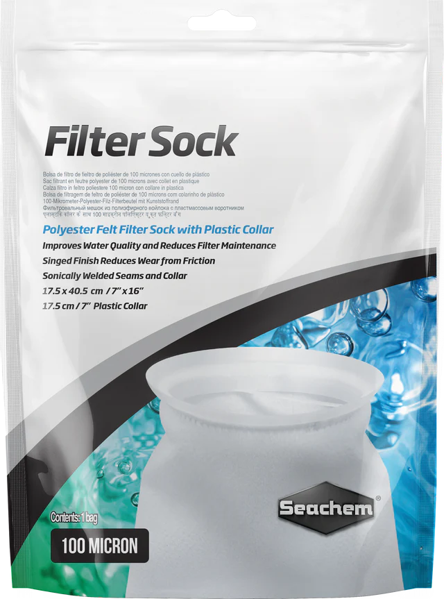 Seachem Filter Sock 100 Micron 17.5x40. 5cm