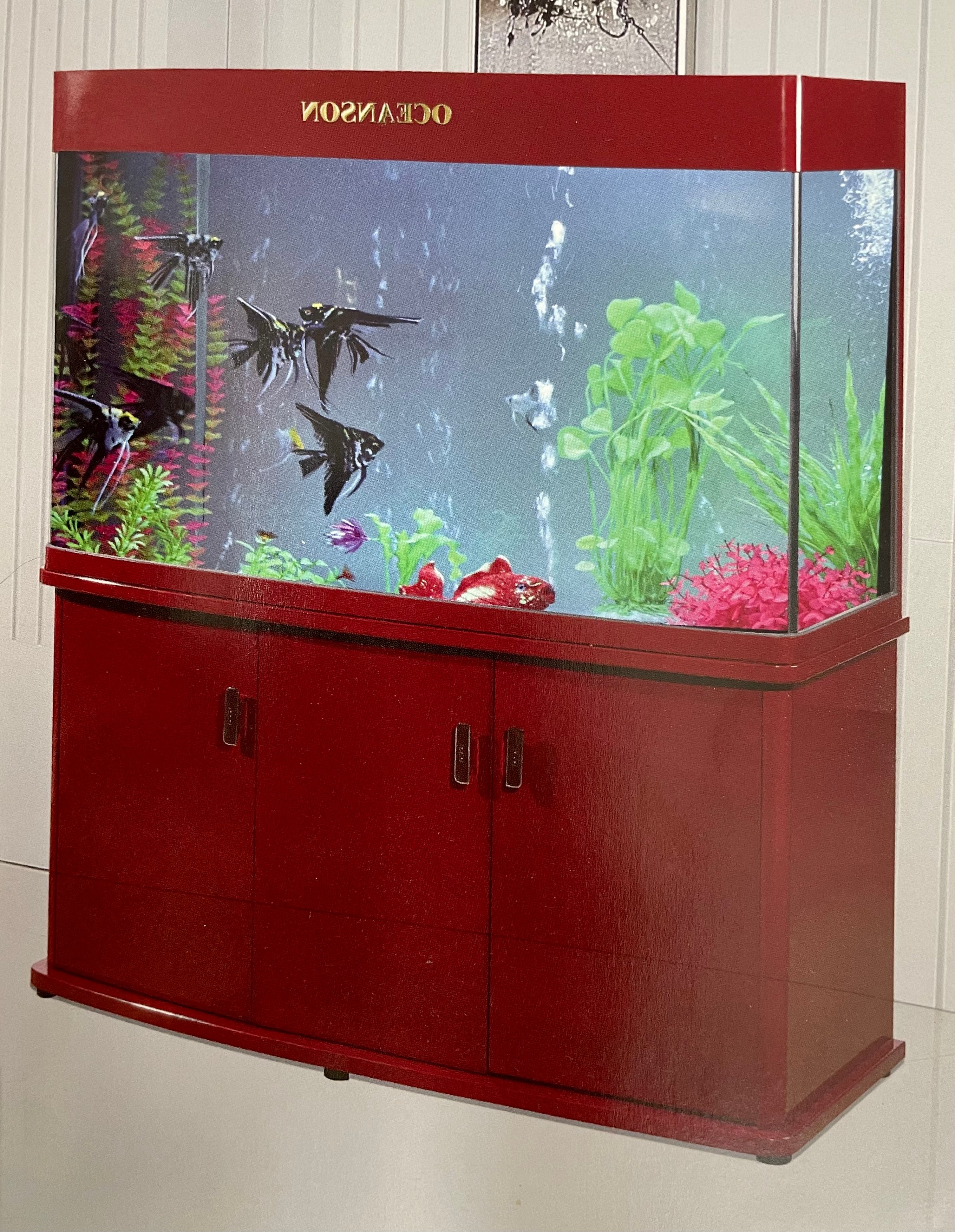 Oceanson RG138 - 138cm Curved Front Aquarium, Cabinet and Sump