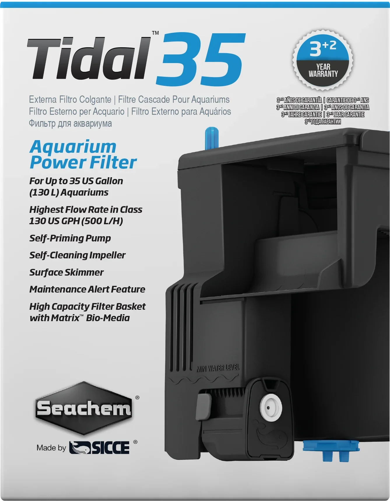 Seachem - Tidal 35 - Hang on back filter - Image 3
